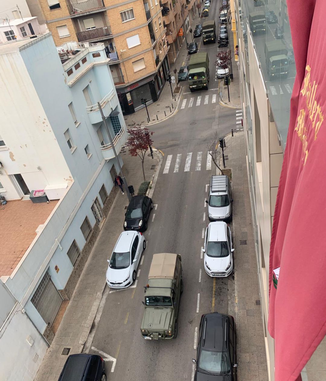 Vehículos del Ejército por las calles de Gandia Vehículos del Ejército por las calles de Gandia
