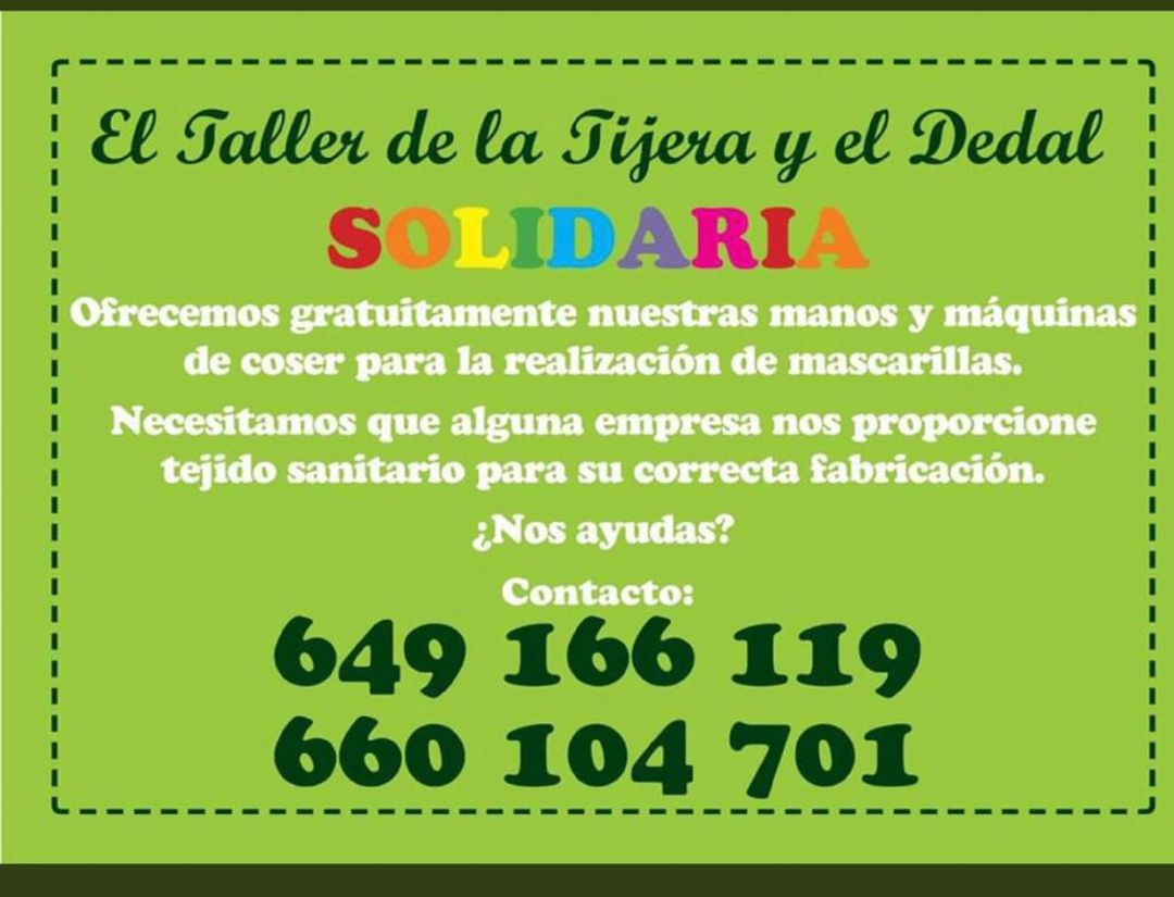 Este taller de costura de Alcorcón se ofrece a crear mascarillas Este taller de costura de Alcorcón se ofrece a crear mascarillas