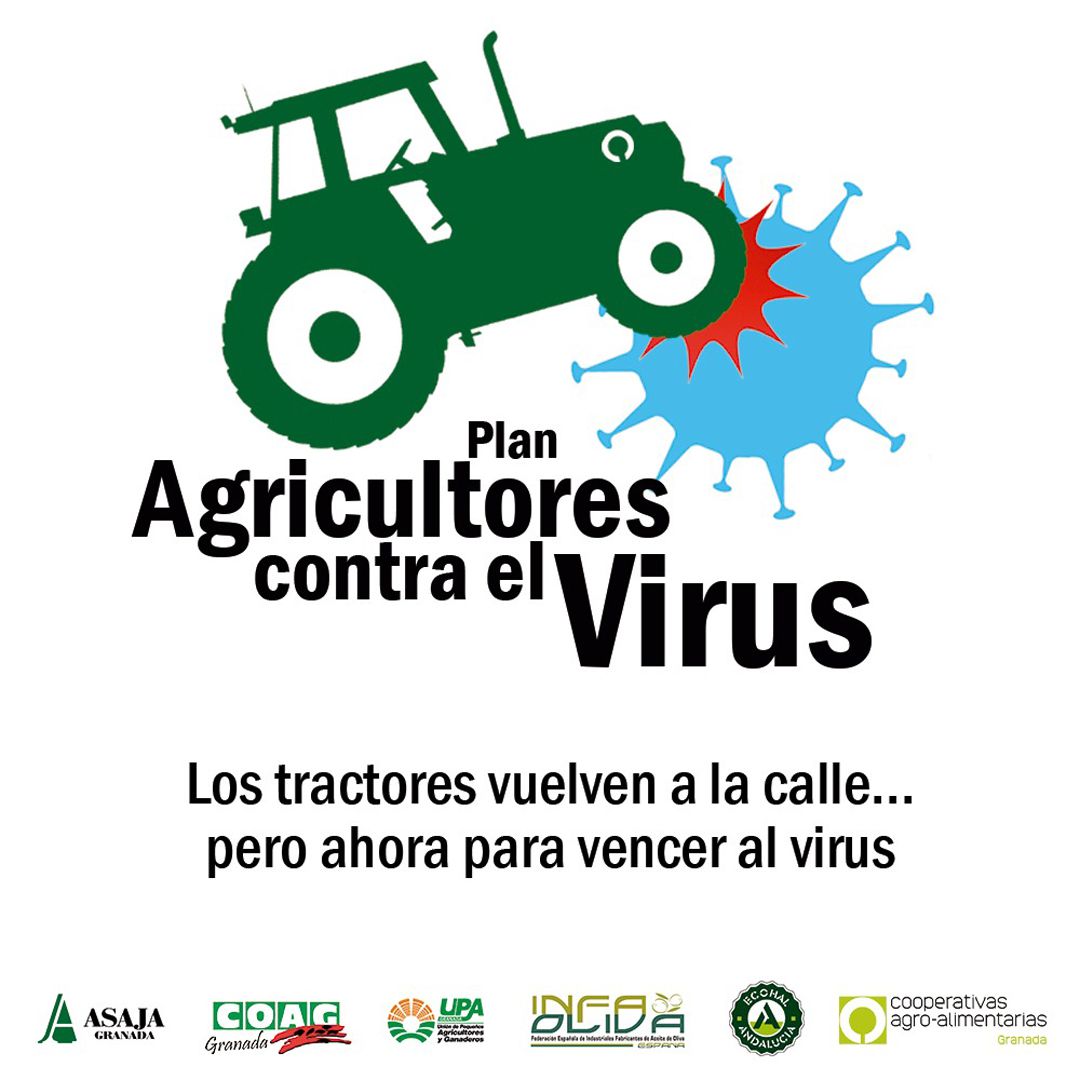 Cartel de la iniciativa 'Plan Agricultores contra el virus' en Granada Cartel de la iniciativa 'Plan Agricultores contra el virus' en Granada