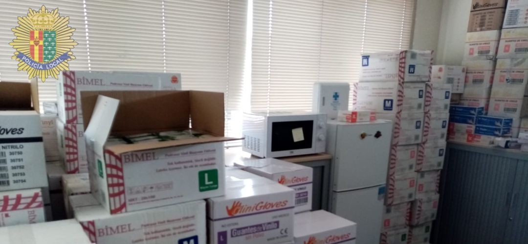 Las cajas de guantes intervenidas en Getafe Las cajas de guantes intervenidas en Getafe
