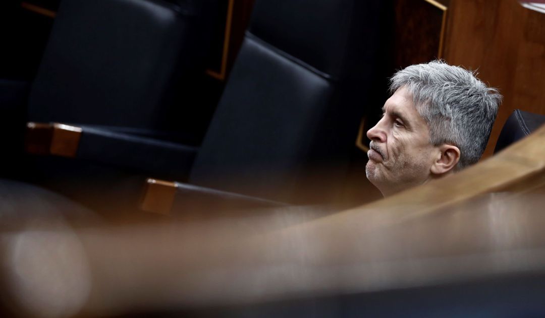 El ministro del Interior, Fernando Grande-Marlaska durante el pleno extraordinario El ministro del Interior, Fernando Grande-Marlaska durante el pleno extraordinario