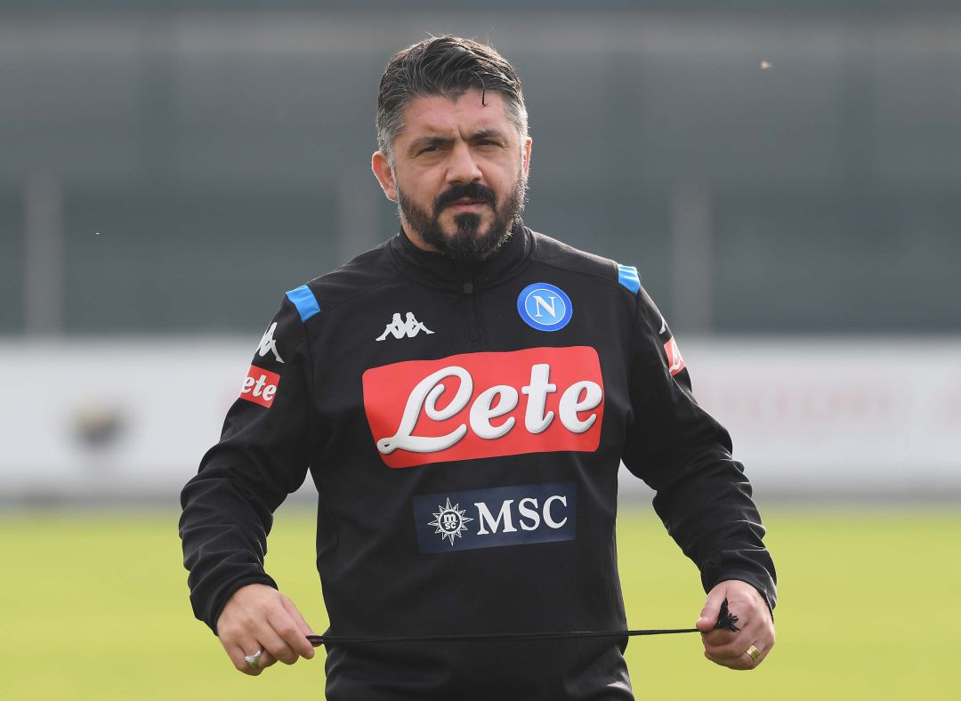 Gennaro Gattuso, entrenador del SSC Nápoles, durante una sesión de entrenamiento Gennaro Gattuso, entrenador del SSC Nápoles, durante una sesión de entrenamiento