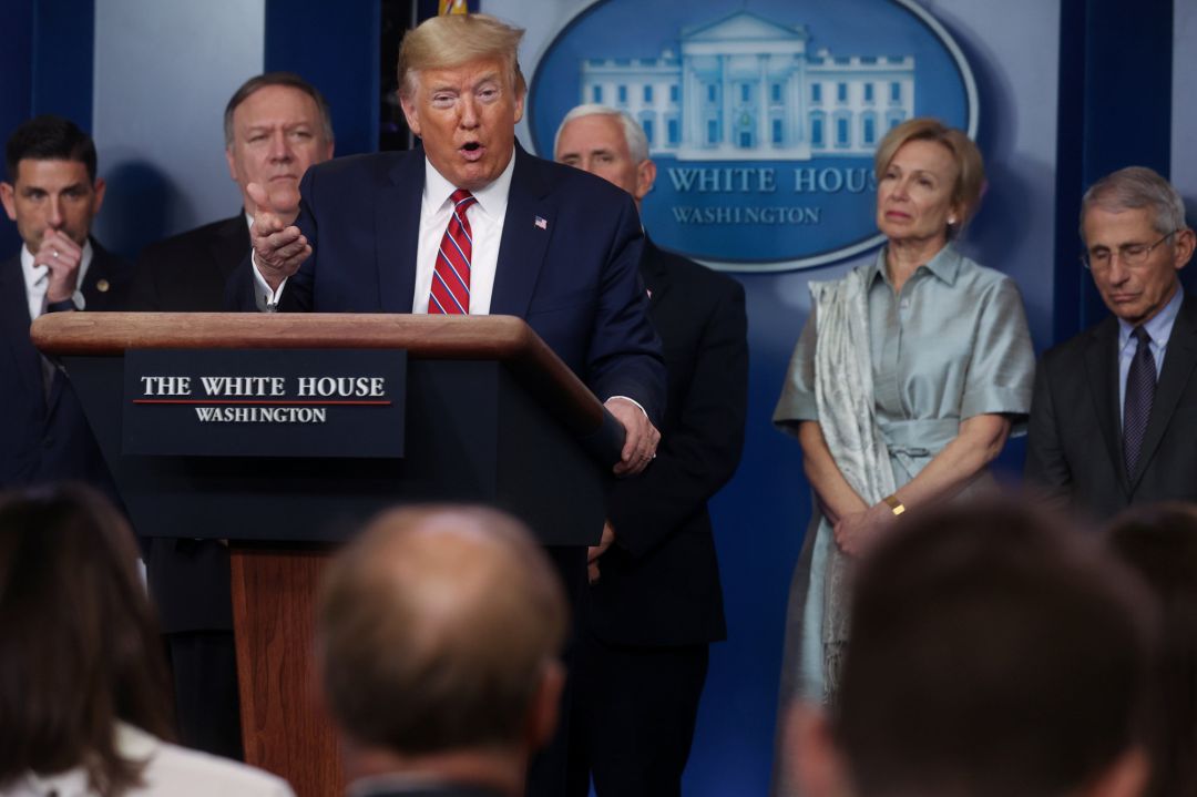 Donald Trump, durante una conferencia de prensa Donald Trump, durante una conferencia de prensa