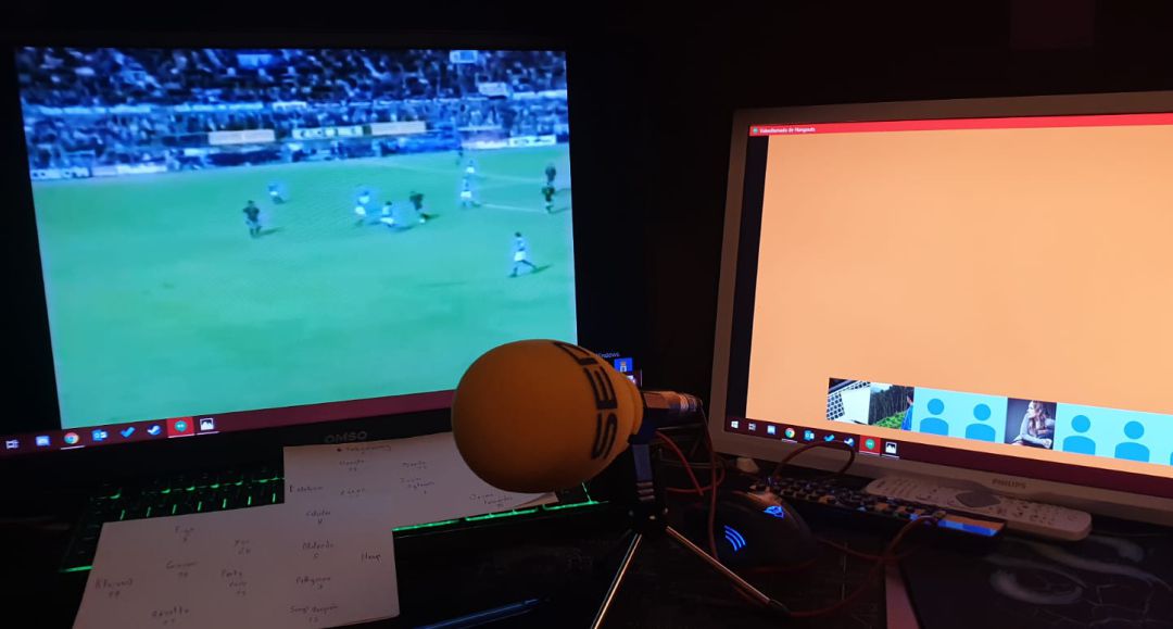 Narración del partido desde casa Narración del partido desde casa