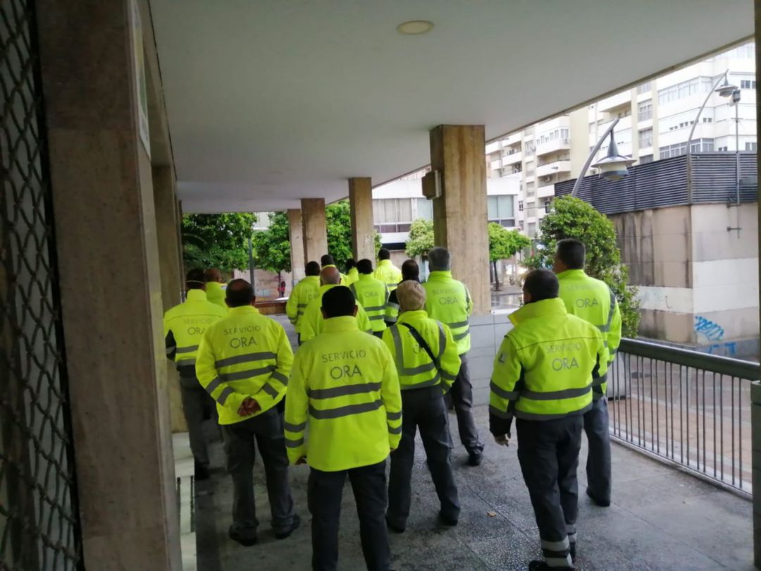 Trabajadores del ORA en Jerez Trabajadores del ORA en Jerez
