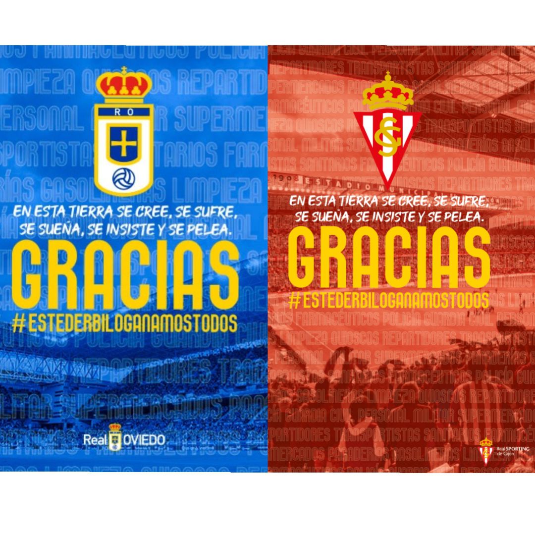 Carteles de ambos equipos en las redes sociales. Carteles de ambos equipos en las redes sociales.