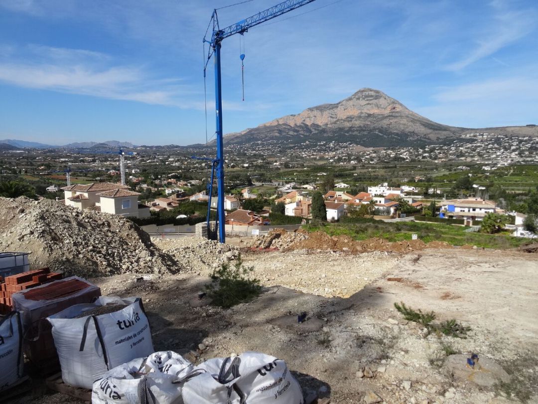 Imagen de archivo de una obra, en Xàbia, en el año 2017. Imagen de archivo de una obra, en Xàbia, en el año 2017.