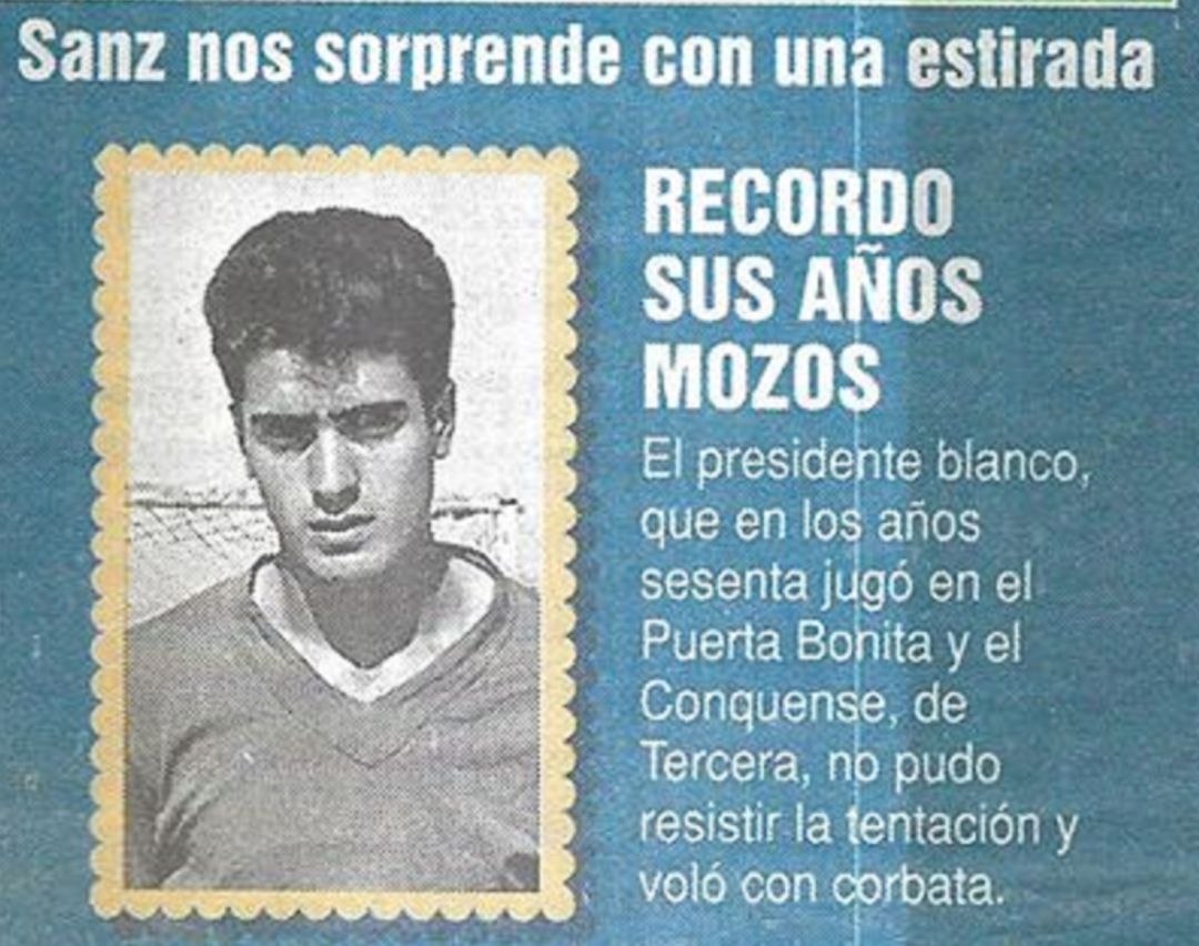 Diario Marca donde aparece que Lorenzo Sanz jugó en el Conquense Diario Marca donde aparece que Lorenzo Sanz jugó en el Conquense
