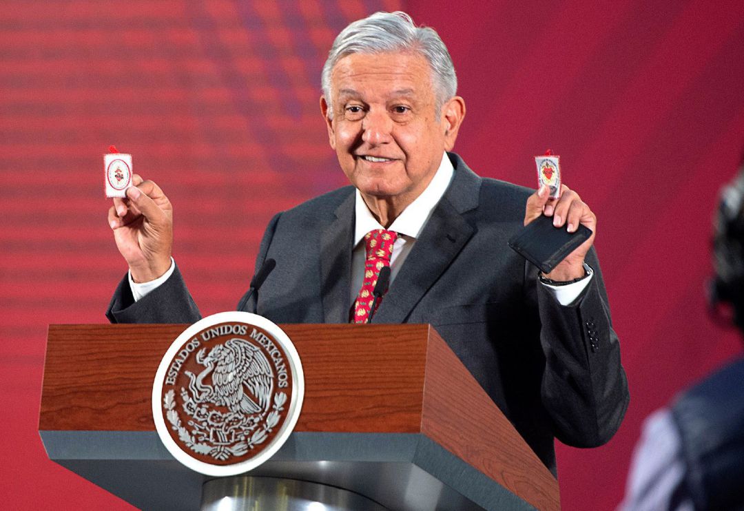 Fotografía cedida este miércoles por la presidencia de México, del mandatario mexicano, Andrés Manuel López Obrador, durante una rueda de prensa matutina en Palacio Nacional, de Ciudad de México (México). Fotografía cedida este miércoles por la presidencia de México, del mandatario mexicano, Andrés Manuel López Obrador, durante una rueda de prensa matutina en Palacio Nacional, de Ciudad de México (México).