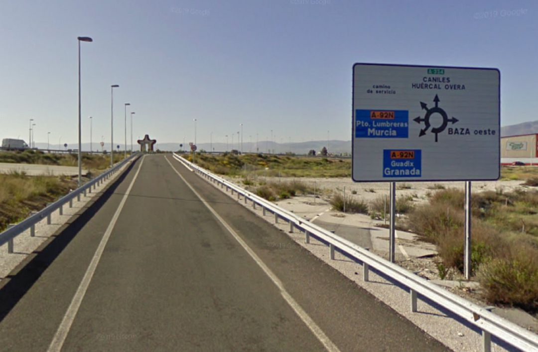 Uno de los accesos a la ciudad de Baza desde la A-92N Uno de los accesos a la ciudad de Baza desde la A-92N