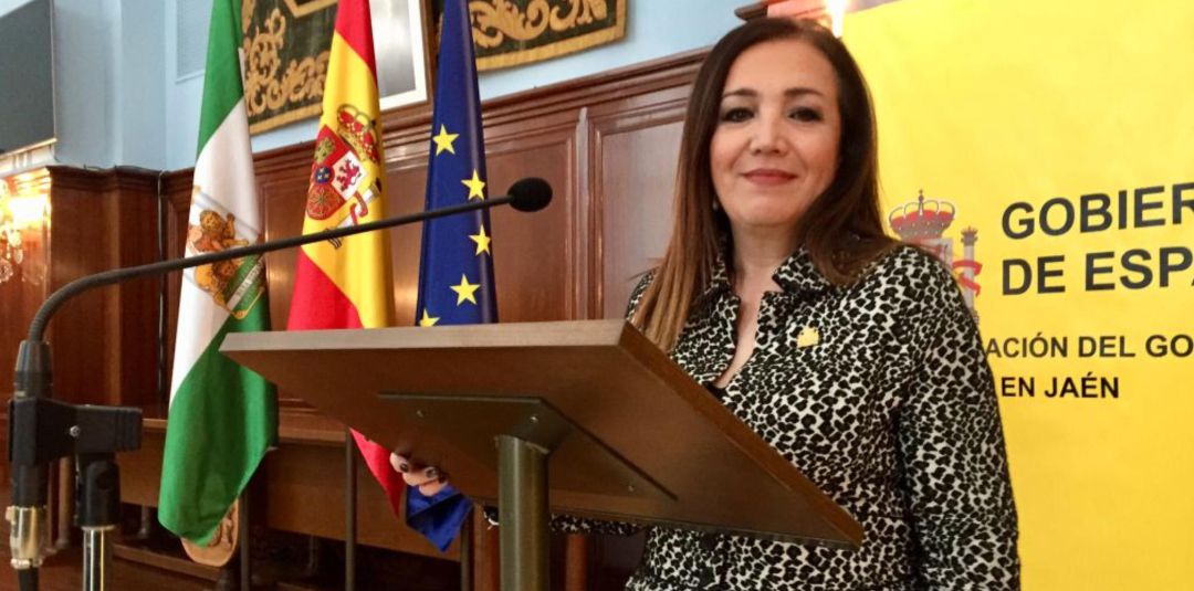 La subdelegada del Gobierno en Jaén, Catalina Madueño, durante una rueda de prensa en la sede de la Subdelegación. La subdelegada del Gobierno en Jaén, Catalina Madueño, durante una rueda de prensa en la sede de la Subdelegación.