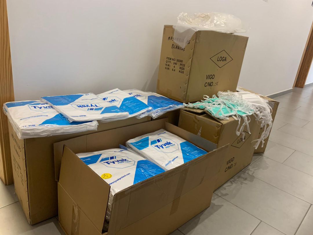 Remesa de mascarillas entregadas al Área III de Salud. Remesa de mascarillas entregadas al Área III de Salud.