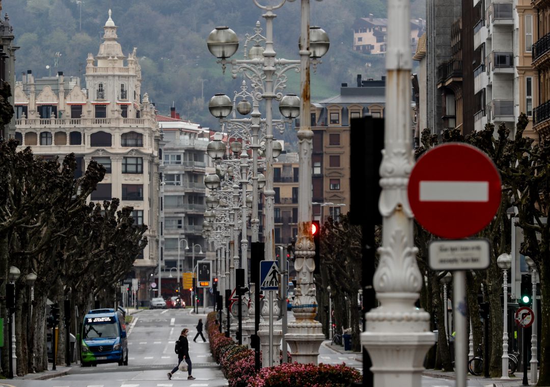 La avenida de la Libertad casi sin gente esta semana. La avenida de la Libertad casi sin gente esta semana.