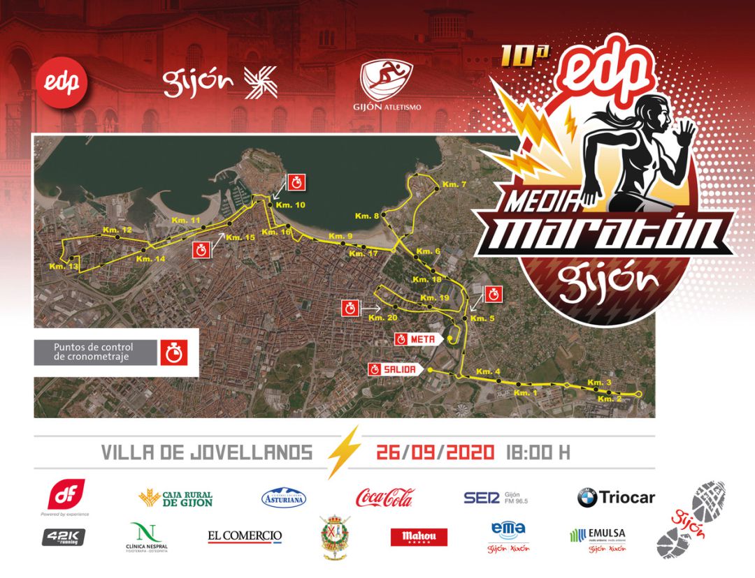 Cartel actualizado de la Media Maratón de Gijón Cartel actualizado de la Media Maratón de Gijón