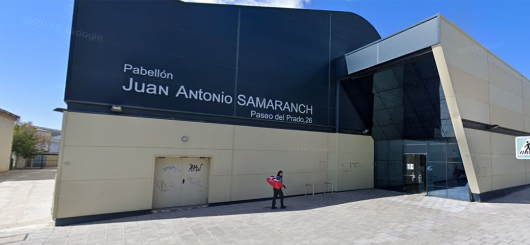 Exteriro del pabellón Juan Antonio Samaranch de Valdemoro Exteriro del pabellón Juan Antonio Samaranch de Valdemoro