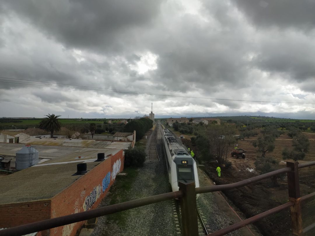 Obras en la línea del tren Obras en la línea del tren