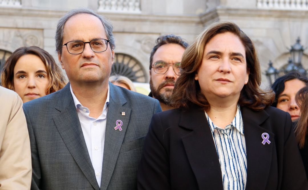Quim Torra i Ada Colau en una imatge d'arxiu Quim Torra i Ada Colau en una imatge d'arxiu