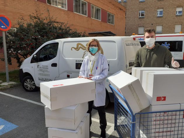 Material sanitario para el Hospital Arnau de Vilanova de Lleida. Material sanitario para el Hospital Arnau de Vilanova de Lleida.