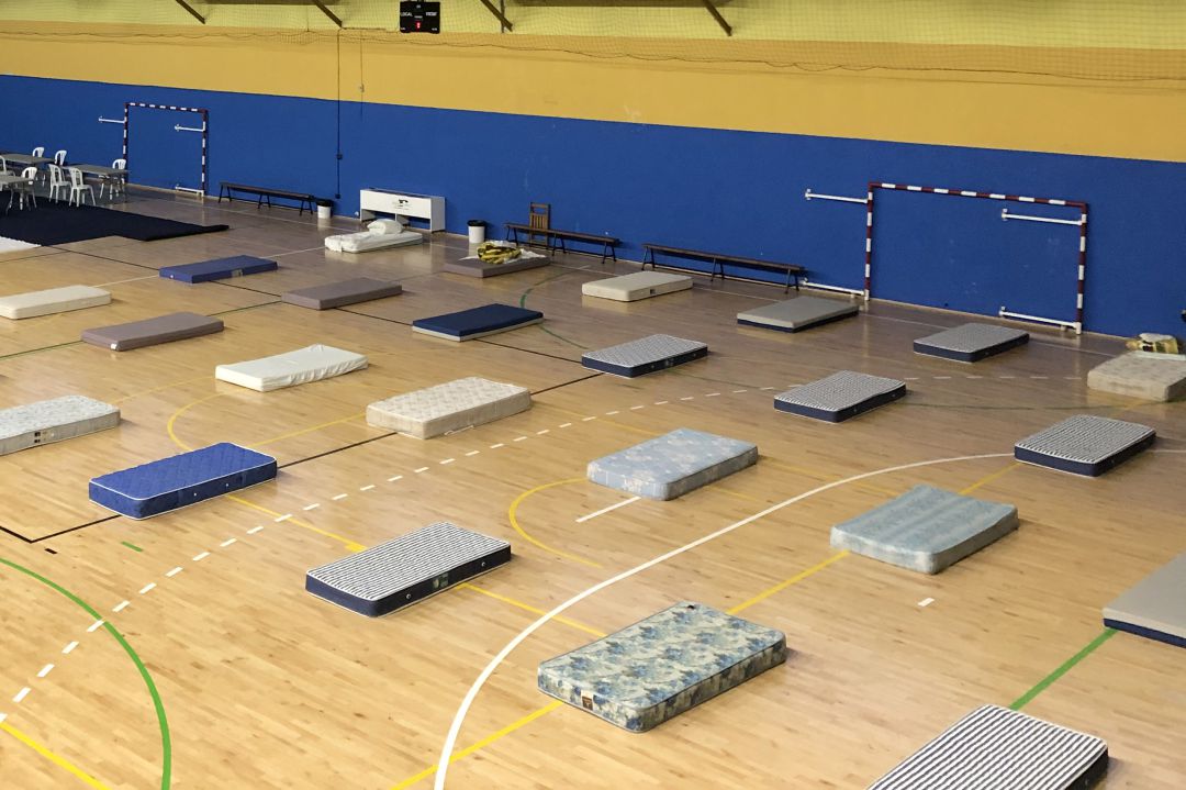 El albergue se ubicará en el polideportivo de Castalia El albergue se ubicará en el polideportivo de Castalia