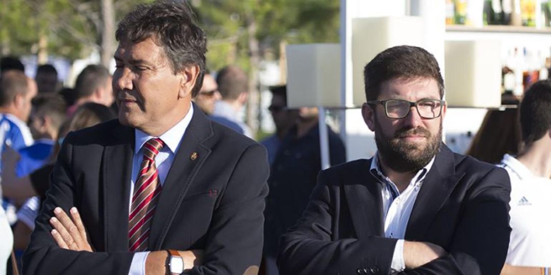 Jesús Pulido, junto al presidente, Manolo Zambrano. Jesús Pulido, junto al presidente, Manolo Zambrano.