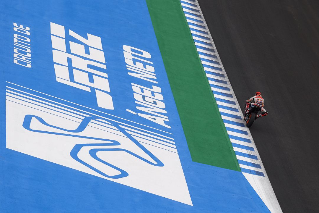 Marc Márquez, durante una sesión de entrenamientos. Marc Márquez, durante una sesión de entrenamientos.