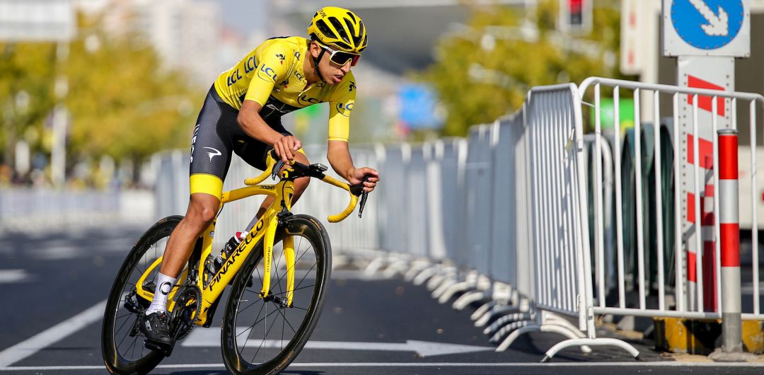 Egan Bernal, durante una etapa de la vuelta ciclista a China Egan Bernal, durante una etapa de la vuelta ciclista a China
