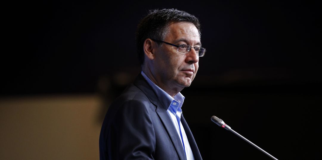 Josep María Bartomeu, durante una comparecencia oficial Josep María Bartomeu, durante una comparecencia oficial