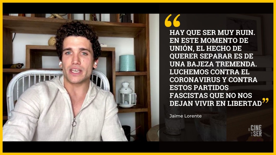 Jaime Lorente: "Luchemos contra el coronavirus y contra partidos fascistas"