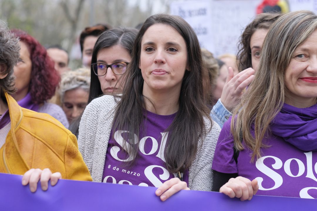Irene Montero en la manifestación del 8M. Irene Montero en la manifestación del 8M.