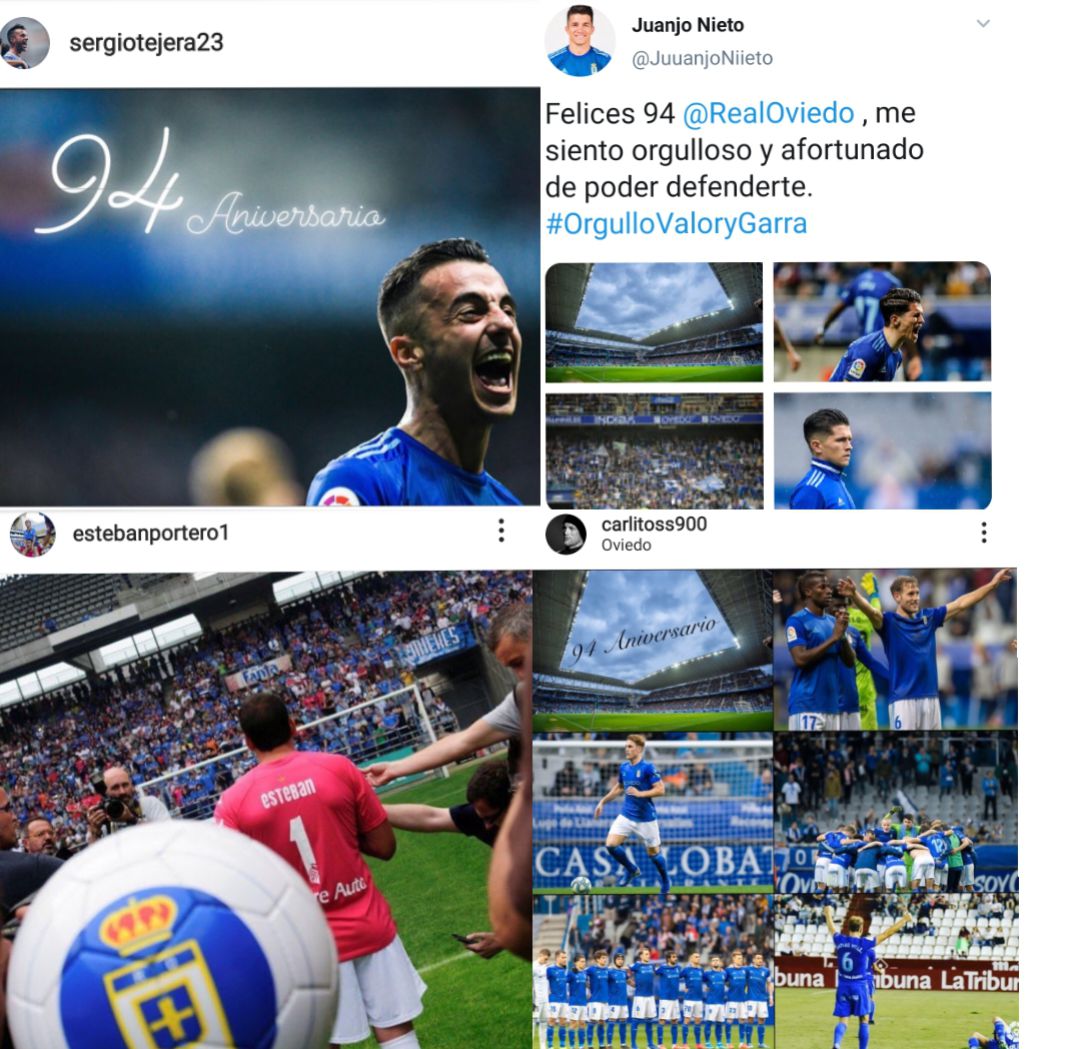 Felicitaciones de jugadores y exfutbolistas del Real Oviedo Felicitaciones de jugadores y exfutbolistas del Real Oviedo