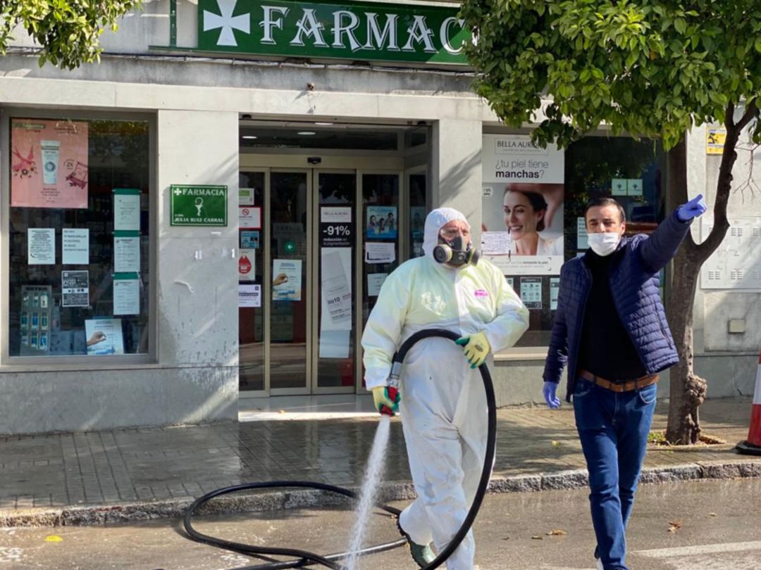El Ayuntamiento de Jerez asume la limpieza y desinfección en Estella El Ayuntamiento de Jerez asume la limpieza y desinfección en Estella