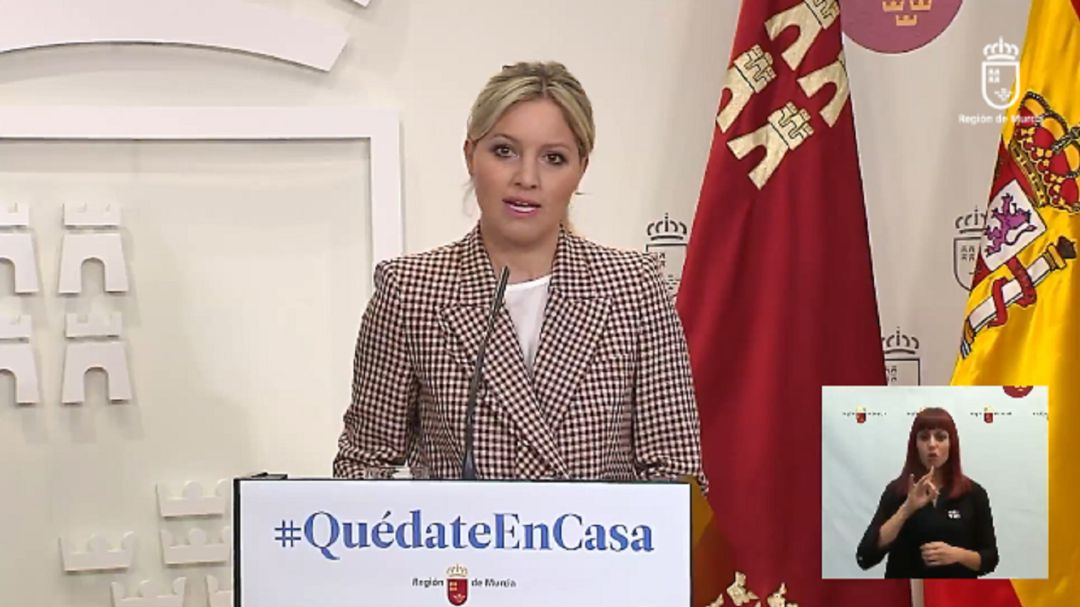 Ana Martínez Vidal, en la rueda de prensa del Consejod e Gobierno Ana Martínez Vidal, en la rueda de prensa del Consejod e Gobierno