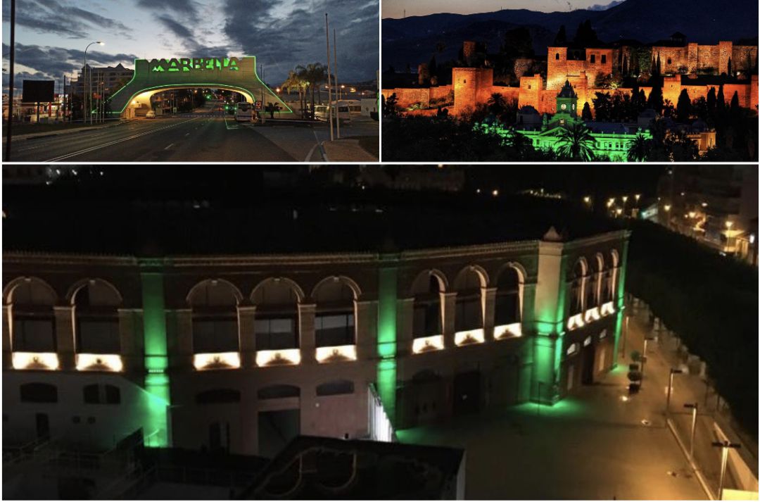 Marbella, Málaga capital iluminada de verde Marbella, Málaga capital iluminada de verde