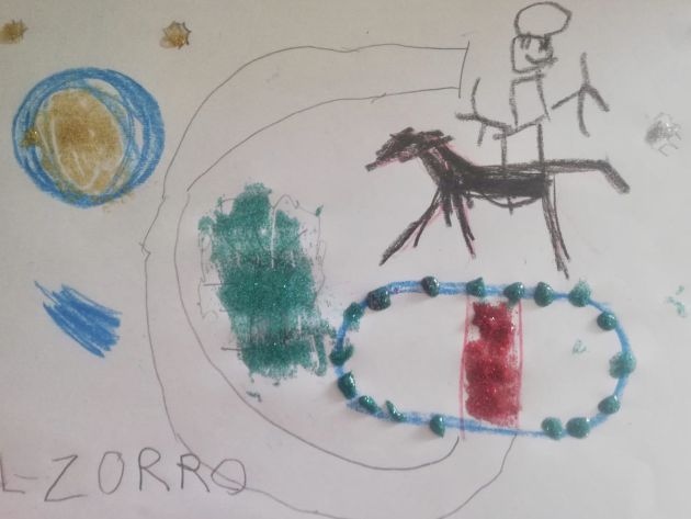 Dibujo de Ander, de 8 años, durante el confinamiento. Dibujo de Ander, de 8 años, durante el confinamiento.