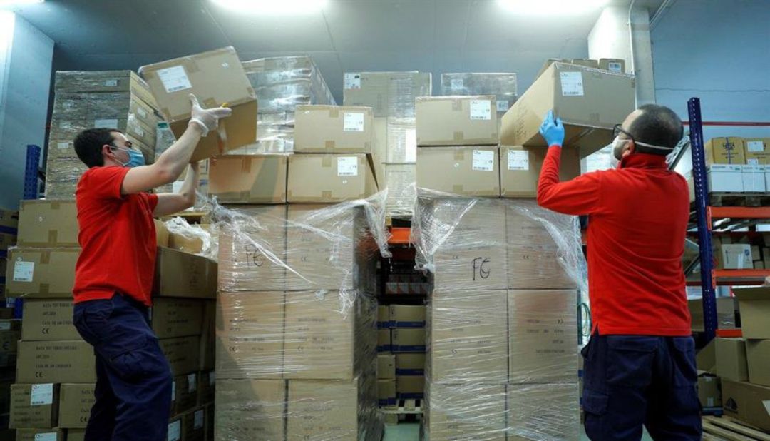 Material procedente de China llegado a La Fe Material procedente de China llegado a La Fe
