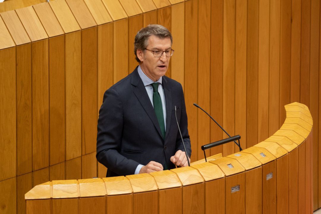 Alberto Núñez Feijóo, compareciendo ante la Diputación Permanente.
Alberto Núñez Feijóo, compareciendo ante la Diputación Permanente.