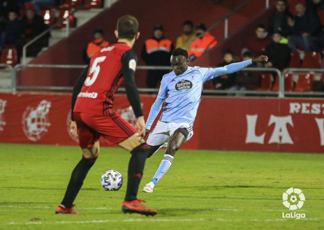 Pione Sisto en la acción del gol del Celta en Anduva Pione Sisto en la acción del gol del Celta en Anduva