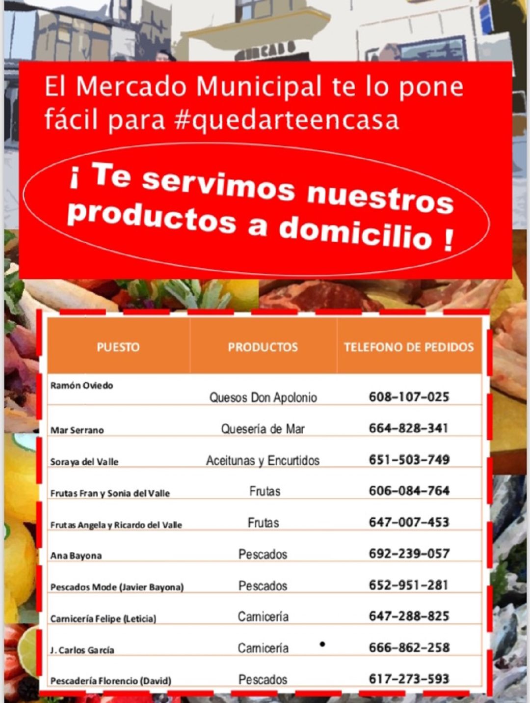 Folleto editado con los teléfonos de cada vendedor participante Folleto editado con los teléfonos de cada vendedor participante