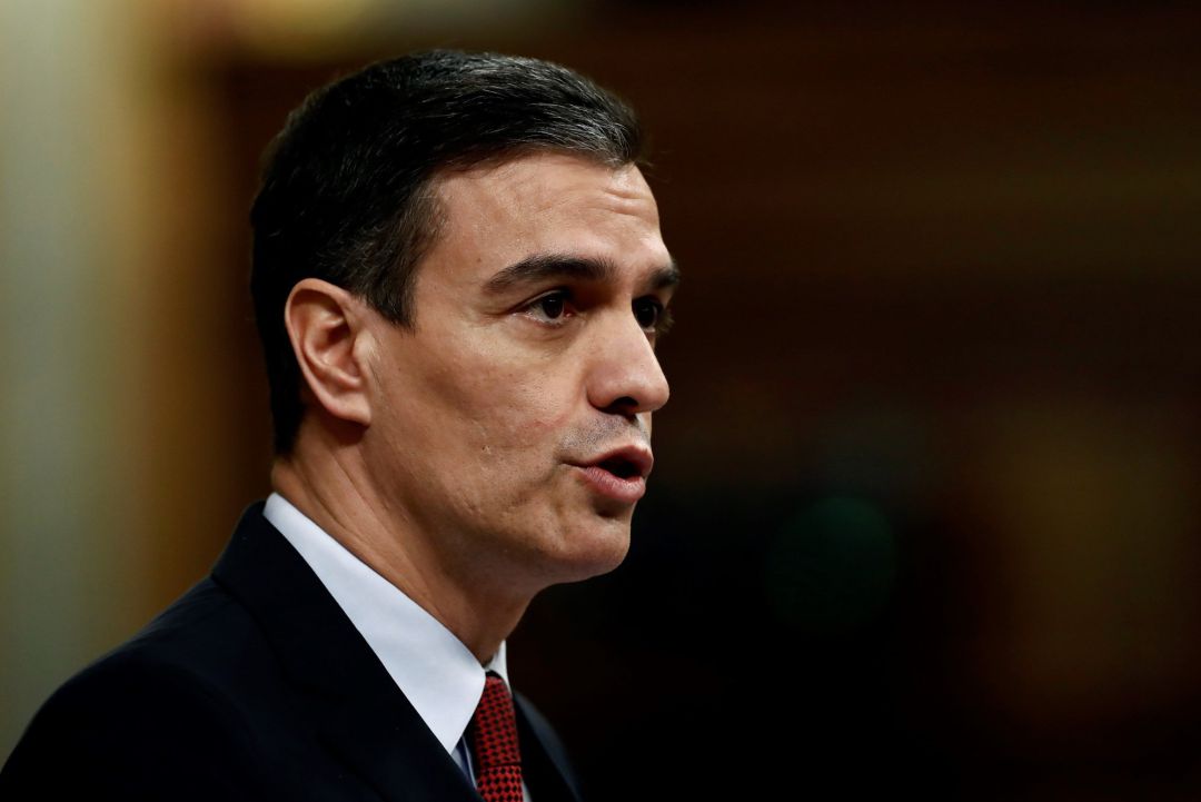 El presidente del Gobierno, Pedro Sánchez, durante el pleno del Congreso que se celebra hoy miércoles en Madrid El presidente del Gobierno, Pedro Sánchez, durante el pleno del Congreso que se celebra hoy miércoles en Madrid