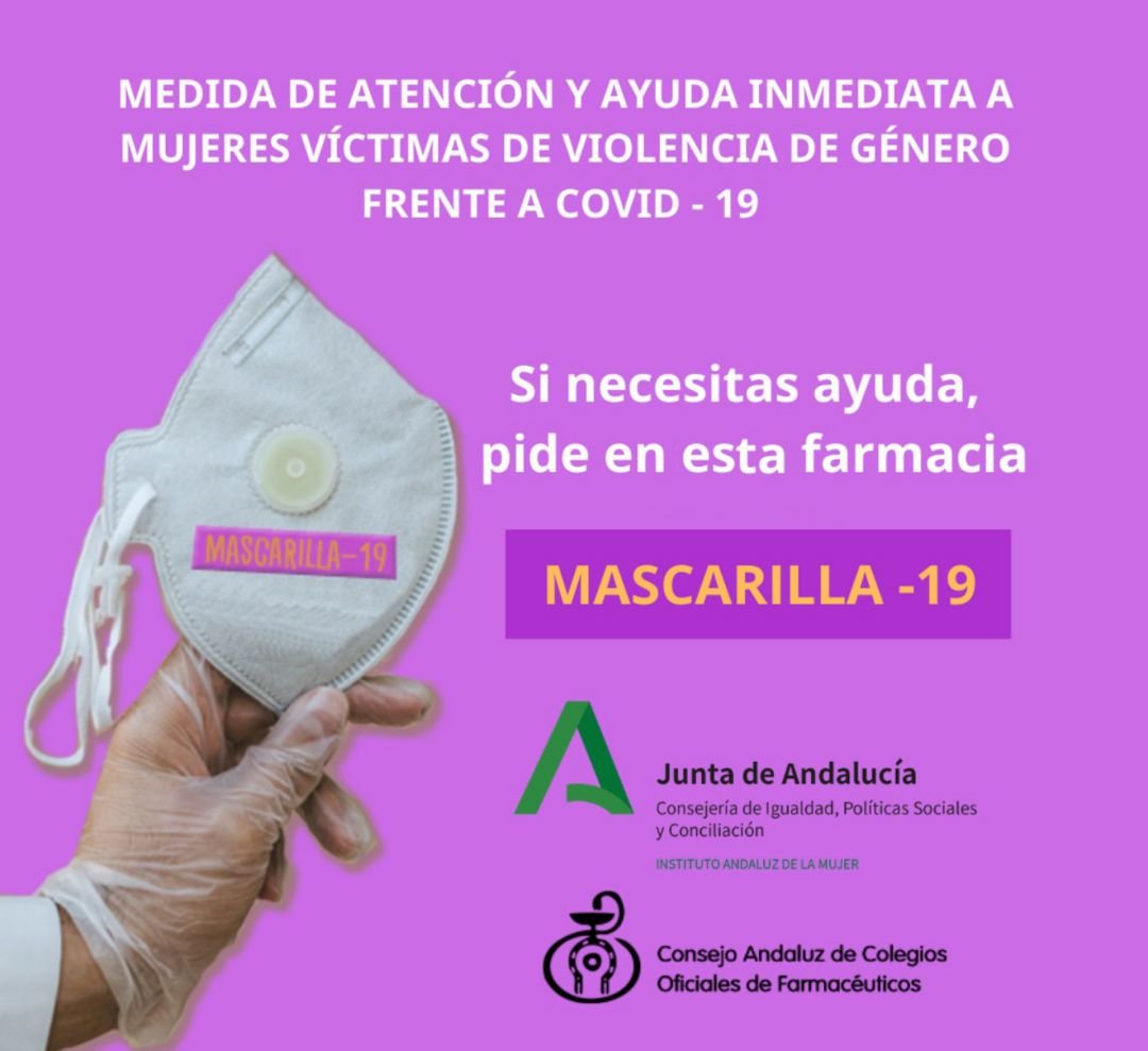 Mascarilla 19, mensaje 'en clave' para víctimas de violencia de género Mascarilla 19, mensaje 'en clave' para víctimas de violencia de género