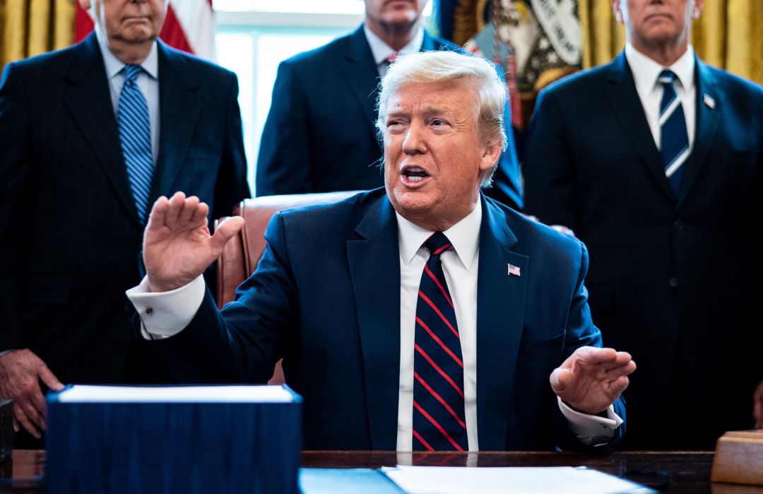 El presidente de Estados Unidos, Donald Trump, en el despacho oval de la Casa Blanca el pasado 27 de marzo. El presidente de Estados Unidos, Donald Trump, en el despacho oval de la Casa Blanca el pasado 27 de marzo.