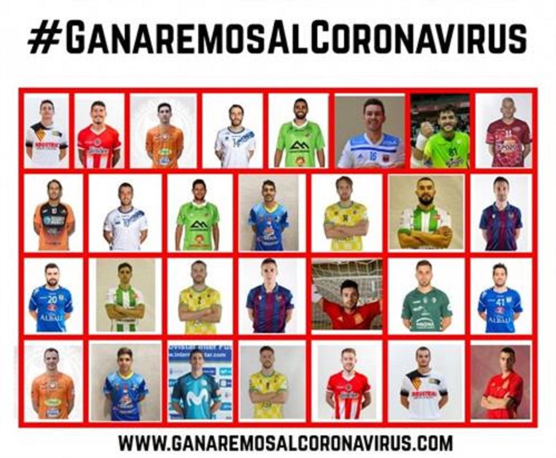 Los jugadores de fútbol sala se unen a la campaña #GanaremosAlCoronavirus. Los jugadores de fútbol sala se unen a la campaña #GanaremosAlCoronavirus.
