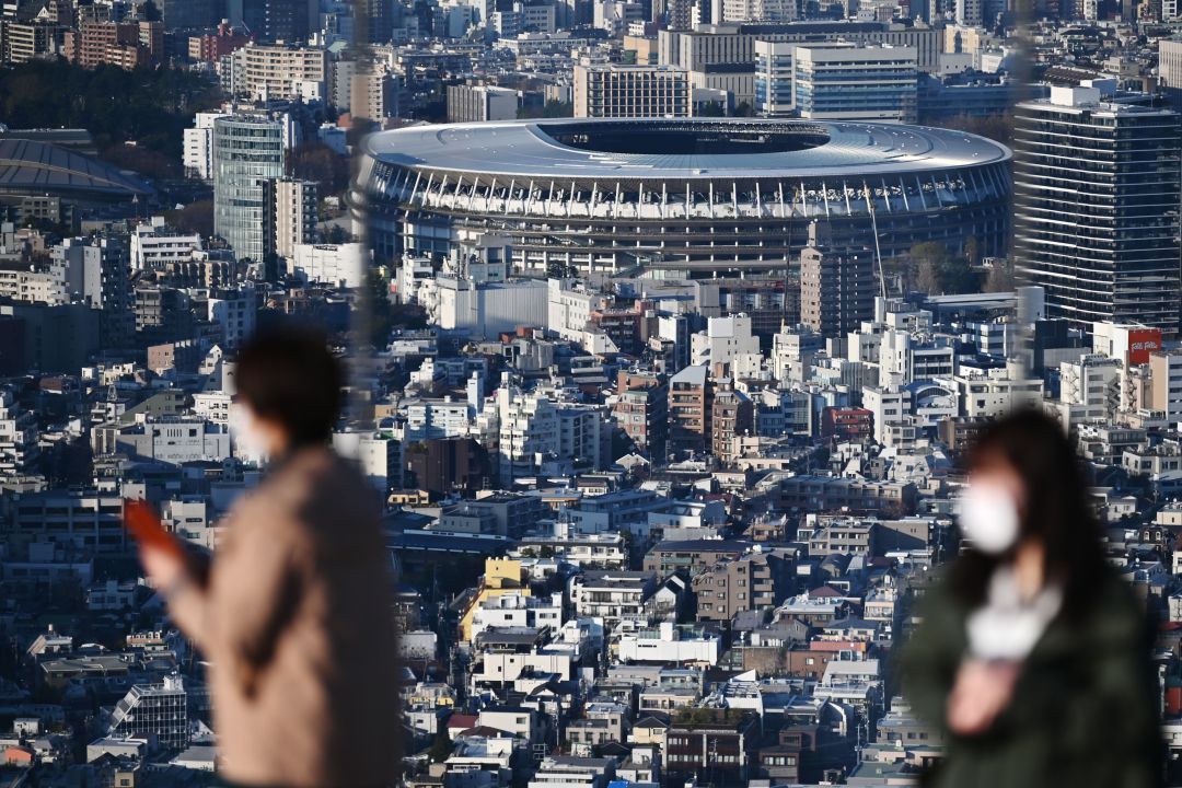 Una panorámica del estadio olímpico de Tokio. Una panorámica del estadio olímpico de Tokio.