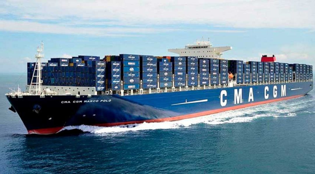 Buque CMA CGM Marco Polo. Buque CMA CGM Marco Polo.