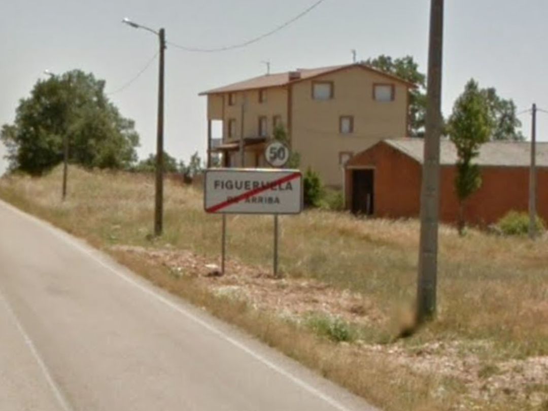 Señal de poblado en Figueruela de Arriba Señal de poblado en Figueruela de Arriba