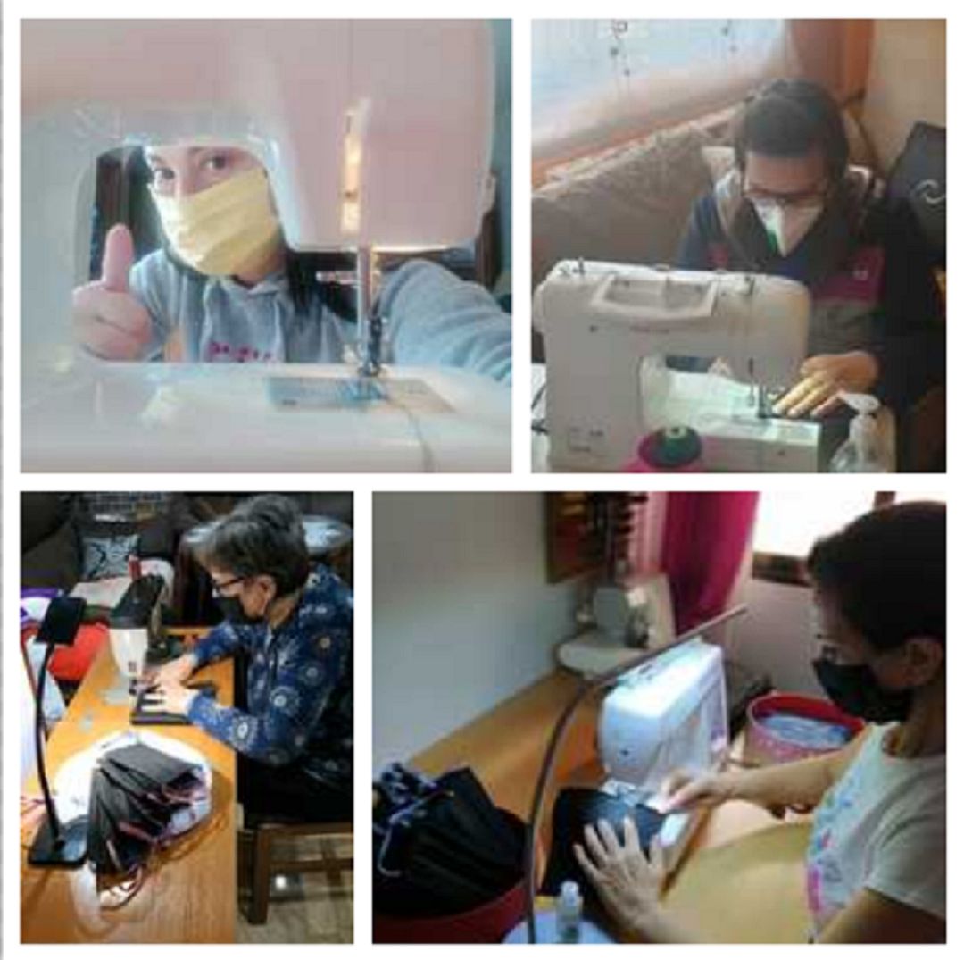 Costureras voluntarias que cosen mascarillas para el Hospital Santa Bárbara Costureras voluntarias que cosen mascarillas para el Hospital Santa Bárbara