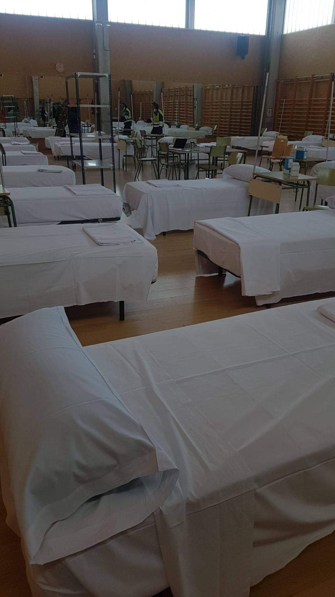 Pabellón Rector Gala de la Universidad de Alcalá donde se han derivado 24 pacientes en las últimas horas. Pabellón Rector Gala de la Universidad de Alcalá donde se han derivado 24 pacientes en las últimas horas.