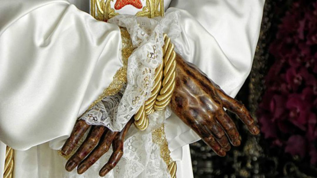 Imagen de las manos de Jesús Cautivo Imagen de las manos de Jesús Cautivo