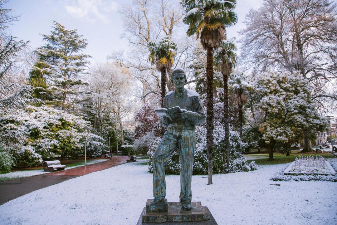Vitoria ha amanecido este lunes con un ligero manto de nieve en pleno confinamiento por coronavirus Vitoria ha amanecido este lunes con un ligero manto de nieve en pleno confinamiento por coronavirus
