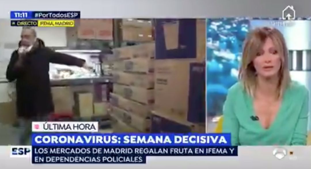 La polémica conexión en directo desde Ifema La polémica conexión en directo desde Ifema